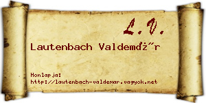 Lautenbach Valdemár névjegykártya